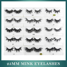 5/10/20/30/50 pairs 25mm Mink False Eyelashes Wholesale Fluffy Messy 3D Mink Lashes Makeup Dramatic Long Mink Eyelashes 2024 - buy cheap