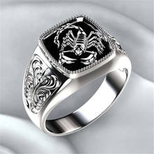 Преувеличенное кольцо со скорпионом для мужчин Панк Рок животное Готический металлический ночной клуб мужское кольцо винтажные юбилейные ювелирные изделия вечерние подарки 2024 - купить недорого