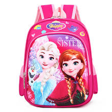 Disney-mini mochila escolar de Frozen Car para niños y niñas, bolso de hombro con dibujos animados de Elsa, para guardería y estudiantes de primaria 2024 - compra barato