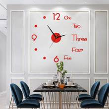 Modern Wall Clock Creative DIY Number English 3D Mirror Surface Wall Clock Sticker Hanging Silent Clock Sticker Wall Decoration 2024 - buy cheap