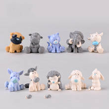 2PCS Dog Cat Pig Elephant Animal Model Figurine Home Decor Miniature Fairy Garden Decoration Accessories Miniature Figurines 2024 - buy cheap