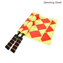 Referee Flag Soccer Fair Play Sports Match Football Linesman Flags Referee Equipment + Carry Bag 2024 - buy cheap