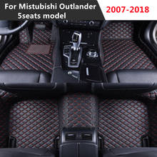 Alfombrilla de cuero personalizada para el suelo del coche, estera de pie para el estilo del coche, para Mistubishi Outlander (2008-2018, solo 5 asientos) 2024 - compra barato