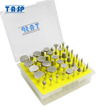 TASP 50pcs Diamond Grinding Drill Bit Set Grinding Head Burrs 3.2mm Shank Mini Drill Rotary Tool Dremel Accessories 2024 - buy cheap