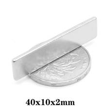 5~100PCS 40x10x2 Super Strong Sheet Rare Earth Magnet Thickness 2mm Block Rectangular Neodymium Magnets N35 40x10x2mm 40*10*2 mm 2024 - buy cheap