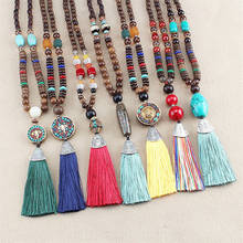 Bohemian Tassel Vintage Necklace Enthic Long Handmade Nepal Wood Beads Women Tassel Pendants & Necklaces Jewelry Gifts 2024 - buy cheap