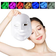 Máscara de rejuvenescimento facial com led, ferramenta para tratamento de rugas, acne, fóton light, 7 cores 2024 - compre barato