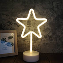 USB/Battery Operation Moon Star LED Neon Sign Light Holiday Cactus Night Light Wedding Xmas Decoration Home Gift Neon Lamp 2024 - buy cheap