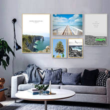 Nordic simples foto parede paisagem combinação arte pintura da lona posters quadros de parede sala estar decoração 2024 - compre barato