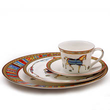 Ceramic Mugs Creative Coffee Mugs & Tray Breakfast Milk Cup Drinkware Tea Cup Steak Plate Kitchen Bar Supplies Wedding Gifts 2024 - buy cheap