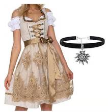 Adult Germany Oktoberfest Carnaval Party Beer Girl Dirndl Dress Bavarian Traditional Festival Beer Maid Cosplay Costume With Rin 2024 - buy cheap