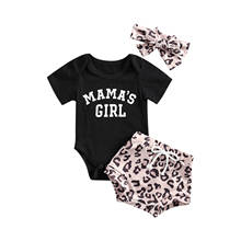 Kawgeett-conjunto de macacão + shorts de leopardo, roupas casuais para bebês meninos e meninas, verão 0-24m 2024 - compre barato