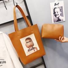 Women's Handbag Women Bags Pu Leather Big Shoulder Bag Female Designer Vintage Top-handle Bag Ladies Tote Bag Printing 2024 - buy cheap