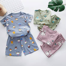 Summer Kids pajamas Clothing sets Children's clothing pajama sets boy sets girl sets Thin type of mesh 2PCS Outfits Cotton sets 2024 - buy cheap