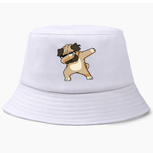 Dabbing Dog Animal Dance Hip Hop Funny Bucket Hat Panama Cap Women Men Outdoor Sunscreen Wide Brim Fishing Hats Caps Round Top 2024 - buy cheap