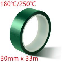 30mm x 33m Green PET Film Tape High Temperature Heat Resistant PCB Solder SMT Plating Shield Spray Paint Insulation Protection 2024 - buy cheap