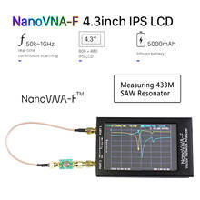 Nanovna-f-analizador de red vectorial portátil, medidor SWR, 50KHz-1000MHz, 4,3 pulgadas, IPS, MF, HF, VHF, Analizador de antena 2024 - compra barato