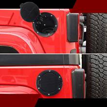 Carbon Fiber Aluminum ABS Fuel Filler Door Cover Gas Tank Cap Fit for Jeep Wrangler JK 2006-2018 2024 - buy cheap