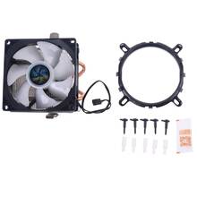 Silent CPU Cooler LGA/2011/115X/775 3 Pin PC Cooling Radiator 2 Copper Tubes 5 Colors LED Cooling Fan 2024 - buy cheap