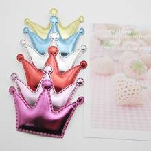 8*5.5cm 12pcs/lot Pu crown Padded Appliques for Children Headwear Hair clip Accessories and Garment Accessories 2024 - buy cheap