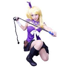 2019 Fairy Tail The Grand Magic Games Cosplay GMG Lucy Heartfilia Costume Purple New Outfit With Hair Wig 2024 - buy cheap