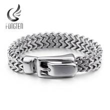 Fongten пояс сетка браслет цепочка для мужчин нержавеющая сталь пряжка мужской браслет манжета модные ювелирные изделия 2024 - купить недорого