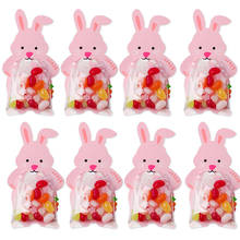 Bolsa de dulces transparente para decoración de feliz Pascua, bolsas bonitas de galletas de zanahoria y conejo de Pascua para Baby Shower, fiesta de Cumpleaños de Niños, bolsa de embalaje de regalo 2024 - compra barato