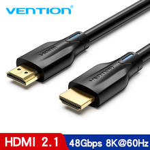 Высокоскоростной кабель Vention HDMI 2,1, 8K @ 60 Гц, 48 Гбит/с, HDMI-кабель для Apple TV, PS4, кабель с мультимедийным интерфейсом высокой четкости, HDMI 3 м 2024 - купить недорого