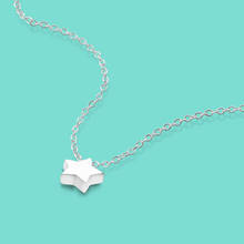 Minimalist 925 Silver Necklace Female Star Pendant Clavicle Chain 45CM Length Really Silver Fine Jewelry Birthday Gift for Women 2024 - buy cheap
