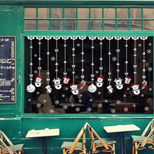 Счастливого Рождества, Снежинка, снеговик, шар, чулок, наклейка на стену, стекло, Рождественский Декор на стену 2021, наклейка на новый год s 2024 - купить недорого