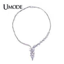 UMODE Bijoux Pave Top Quality AAA+ CZ White Gold Color Trendy Necklaces & Pendants For Women Fashion Jewelry AUN0038 2024 - buy cheap