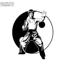 Volkrays Creative Car Sticker Bruce Lee Film Actor Accessories Reflective Waterproof Vinyl Decal Black/Silver,16cm*13cm 2024 - buy cheap