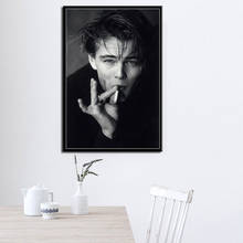 Leonardo DiCaprio-póster de estrella de cine en lienzo, impresiones de fotos, Retrato, imágenes, Bar, Hotel, cafetería, arte de pared, decoración Mural 2024 - compra barato