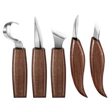 Cincel con cuchillo para tallado de madera, juego de herramientas de mano para cortar madera, cuchara escultórica, nuevo 2024 - compra barato