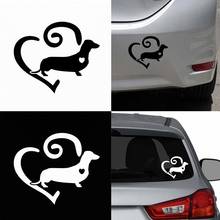 Car Stickers Decals Dachshund Love Heart PET Adhesive Car Sticker Removable Vehicle Decor Decal Creative Styling Sticker 2024 - buy cheap