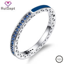 Huisept feminino anel 925 jóias de prata colorido aaa zircão pedras preciosas moda ornamentos para presentes de festa de casamento por atacado anéis 2024 - compre barato