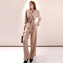 New fashion female solid color pants Double-breasted temperament slim suit women comfortable high quality 2 pieces women set 2024 - buy cheap
