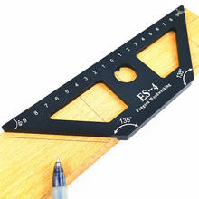 Medidor de linha de escrita e madeira, régua de ângulo de 45 graus, centro de alumínio, ferramentas de medição 2024 - compre barato