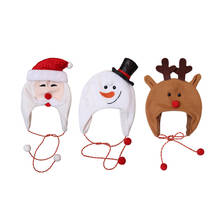 Ornamentos de natal para crianças, chapéu de santa fé e lançamento, chapéu de algodão para meninos e meninas, adereços de festa de natal 2024 - compre barato