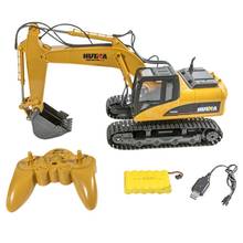 New HuiNa Toys 1550 15Channel 2.4G 1/14 RC Car 680 Degree Rotation Metal Excavator Cool Sound/Light Effect Truck 2024 - buy cheap