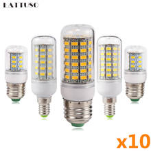 Bombillas de luz LED para el hogar, lámparas de diodo, ahorro de energía, E27, E14, 220V, 24, 36, 48, 56, 69, 72, lote bombilla LED para lámpara 10 unidades 2024 - compra barato