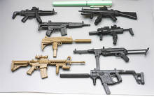 1:6 8 unids/set/set 4D 1/6 Gun MP7 UZI MP5 Dagger MP40 Submachine Gun carabina Assault Rifle Assembly Model Toy para figura de acción 2024 - compra barato