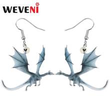 Pendientes colgantes de dinosaurio y Dragón de Anime acrílico de WEVENI, joyería de Animal para mujer y niña, abalorio para adolescente, gran oferta, regalo, accesorio a granel 2024 - compra barato