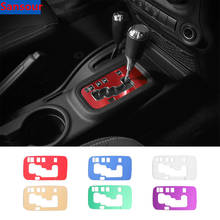Sansour Aluminium Interior Gear Shift Panel Decoration Cover Trim Stickers for Jeep Wrangler JK 2011 Up Car Accessories Styling 2024 - buy cheap