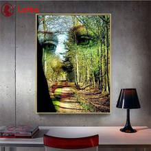 5D DIY Diamond Painting Abstract art woman face forest path cross stitch full square/round diamond embroidery mosaic painting 2024 - buy cheap