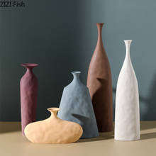 Creativity Plain Embryo Ceramic Vase Handmade Flower Vase Colorful Ceramic Handicraft Furnishings Modern Home Decoration 2024 - buy cheap