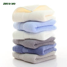 ZHUO MO 2pc 34*78cm140g Cotton Towel for home Thicken Terry bath towel bathroom 6 color gift Absorbent cleaning cloth For adults 2024 - buy cheap