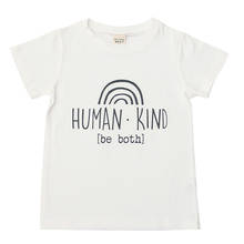 Camiseta arco-íris para meninas de 1 a 8 anos, roupas com manga curta, camiseta para bebês e meninas 2024 - compre barato
