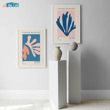 Vintage Matisse Cutout Blue Style Abstract Poster Canvas Print Wall Art Painting Nordic Home Decoration Picture For Living Room 2024 - buy cheap