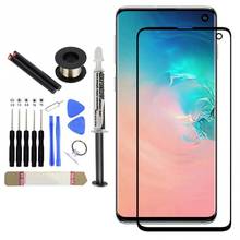 Reemplazo de lente de cristal exterior frontal Original para Galaxy S8, S8 +, S9, S9 +, S10 + Cristal de pantalla táctil LCD + adhesivo 2024 - compra barato